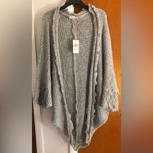 NWT Entro gray cardigan size medium